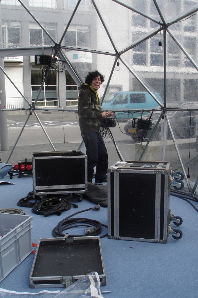 building the lights in dome